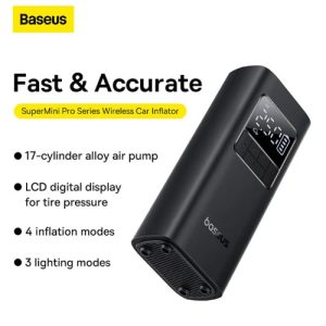 Baseus BS-CG016 Inflator Super Mini Pro Series Wireless 4000mAh Car Tire Pumper Inflator Cluster