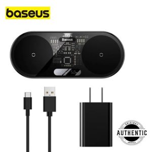 Baseus BS-W528 2 In 1 20W Wireless Charger Digital LED Display Wireless Charger