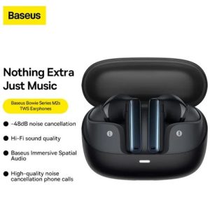 Baseus Bowie M2s True Bluetooth Wireless Earbuds 30 Hours Long Battery Life AI Communication Noise Cancellation Earphones