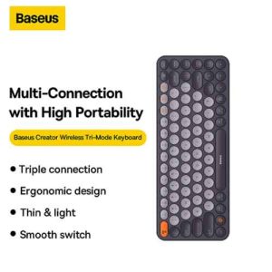 Baseus K01A Tri-Mode Wireless Keyboard Bluetooth And Wireless Keyboard