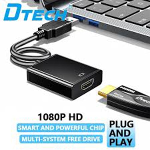 DTECH USB3.0 Male to HDMI Female Converter Adapter DT-2905 - Image 2