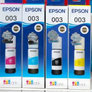 Epson 003 Full Set 4 Colour 100% Original Ink Bottle Smart Product