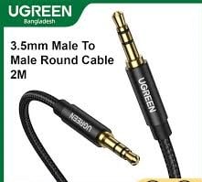 Audio Cable 2 Meter Ugreen AV112 3.5mm Male to Male 10687