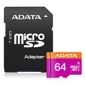 Adata 64GB Micro SD Memory Card With Adapter SDXC-UHX-I Class-10
