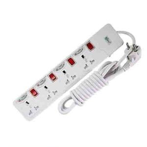 Many 3 Pin 4 Port Power Strip MTS-144 3 Meter
