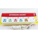 Many 3/2 Pin 5 Port White Power Strip # MTS-158 3 Meter